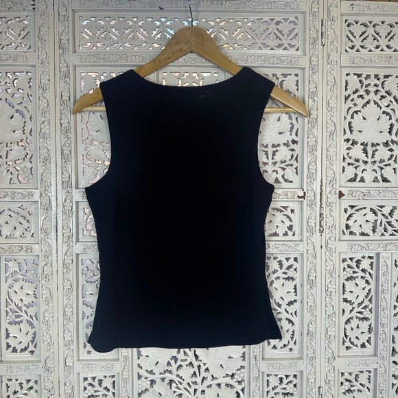 Vintage Black & Gold Ribbed San Francisco California Graphic Tank Top Sz M/L - Picture 4 of 4